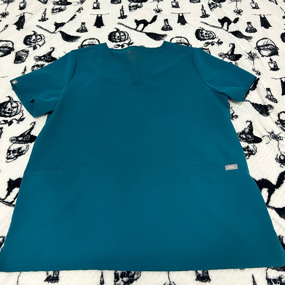 FIGS Scrub Top (XL - Casma 3 Pocket Top - Pacific Blue)